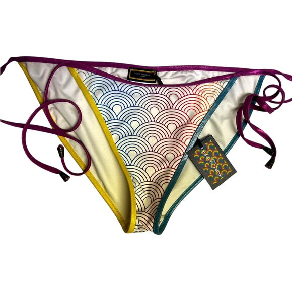 Kurt Geiger London Southbank String Bikini Cheeky Bottoms, Rainbow | Womens XL - Picture 3 of 15